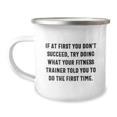 Funny Fitness Trainer Gifts for Men Women Friends Family from Fitness Trainer Enthusiasts - Christmas Unique Mugs for Fitness Lover - Camping Mug with Inspirational Quote - Image 1